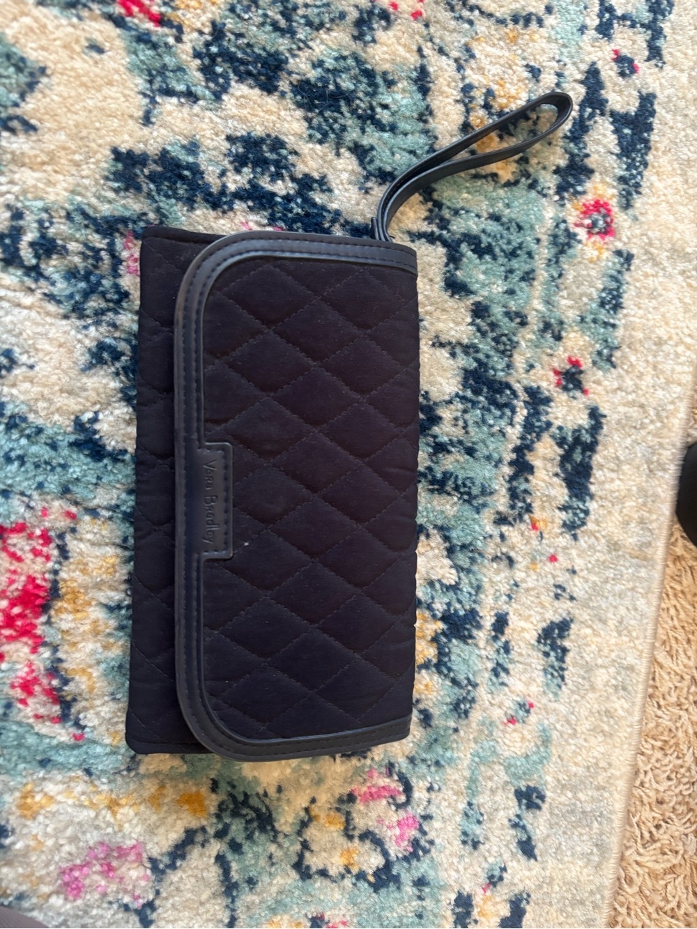 Vera Bradley Black Quilted Wristlet Clutch